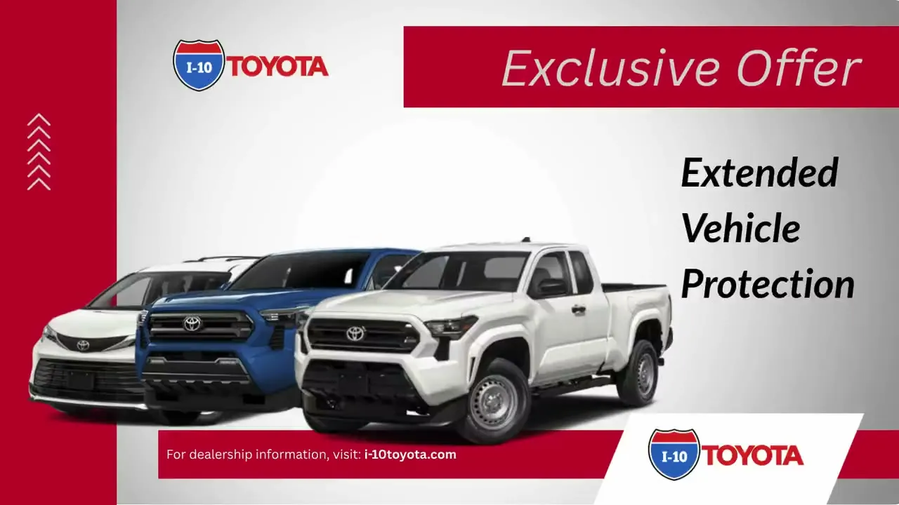 I-10 Toyota — exclusive extended warranty offer