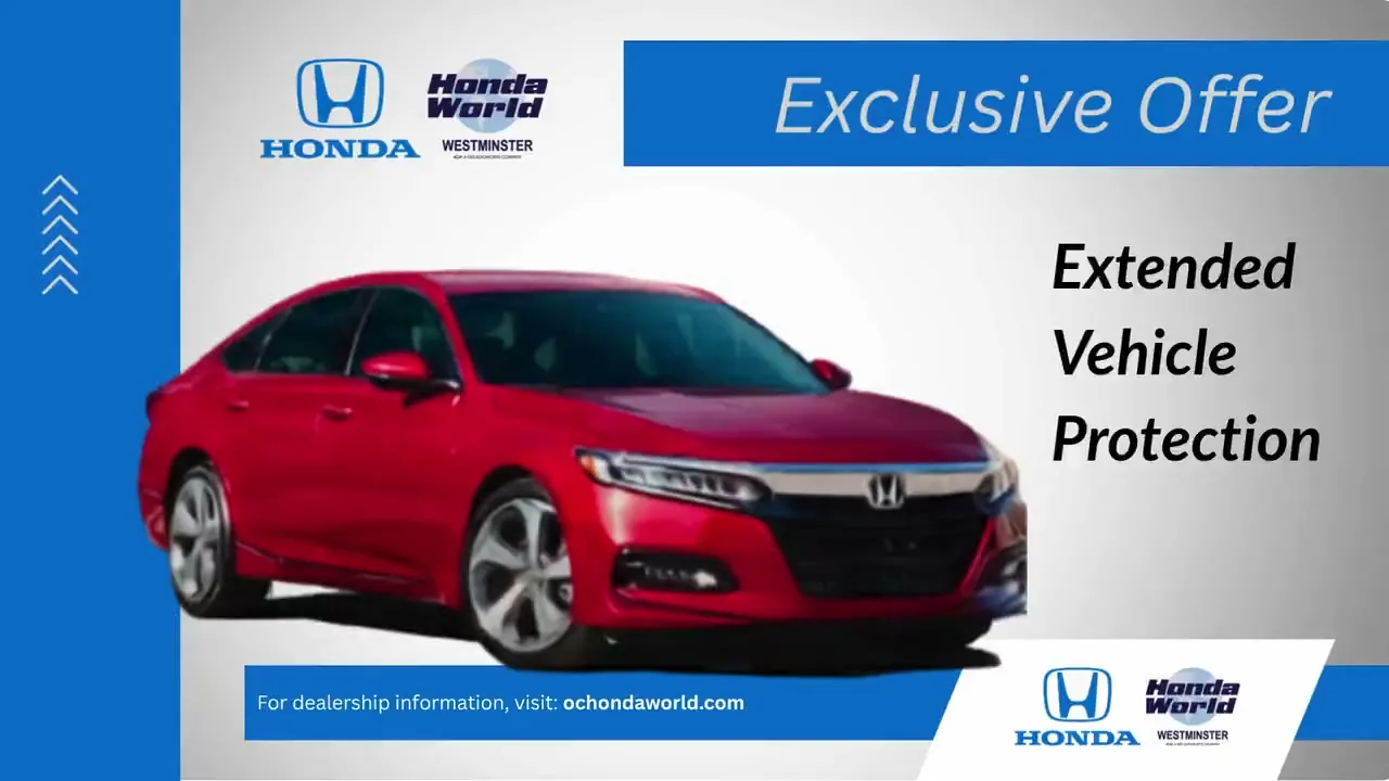 Honda World Westminster — exclusive extended warranty offer