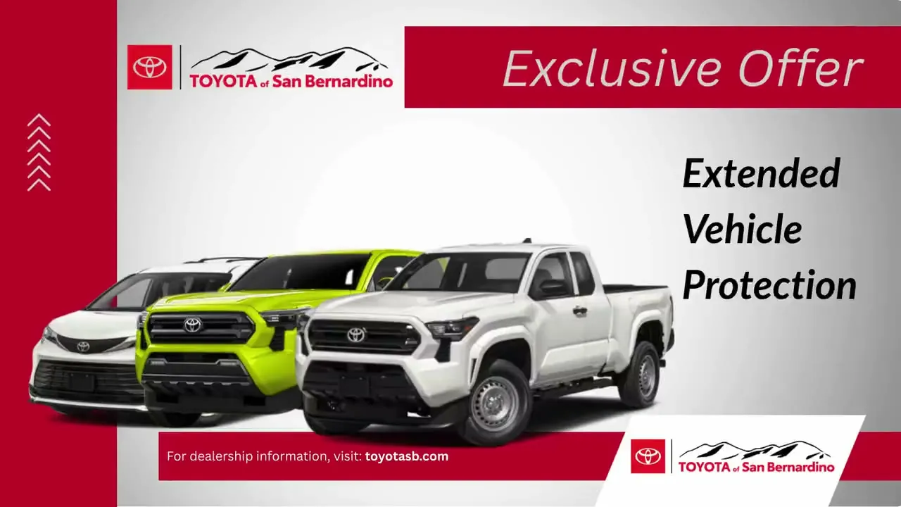 Toyota of San Bernardino — exclusive extended warranty offer